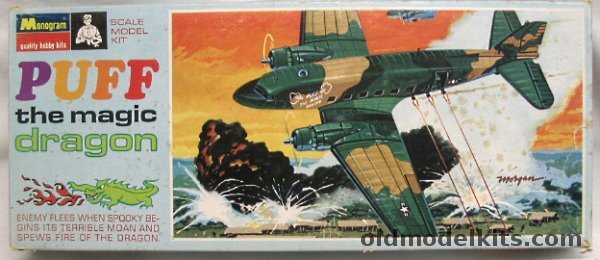 Monogram 1/90 AC-47 Spooky Gunship Puff the Magic Dragon - Blue Box Issue, PA203-130 plastic model kit